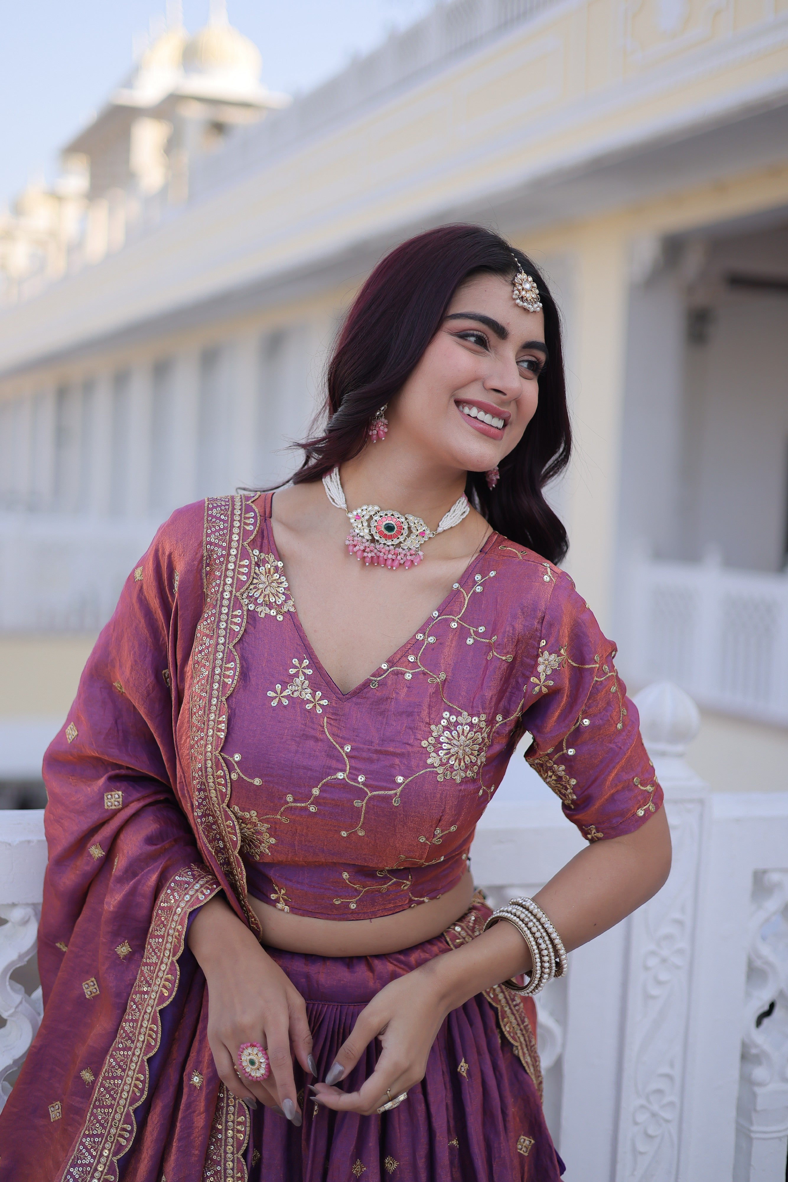 Silk Zari Embroidered Festival Lehenga Choli for Women