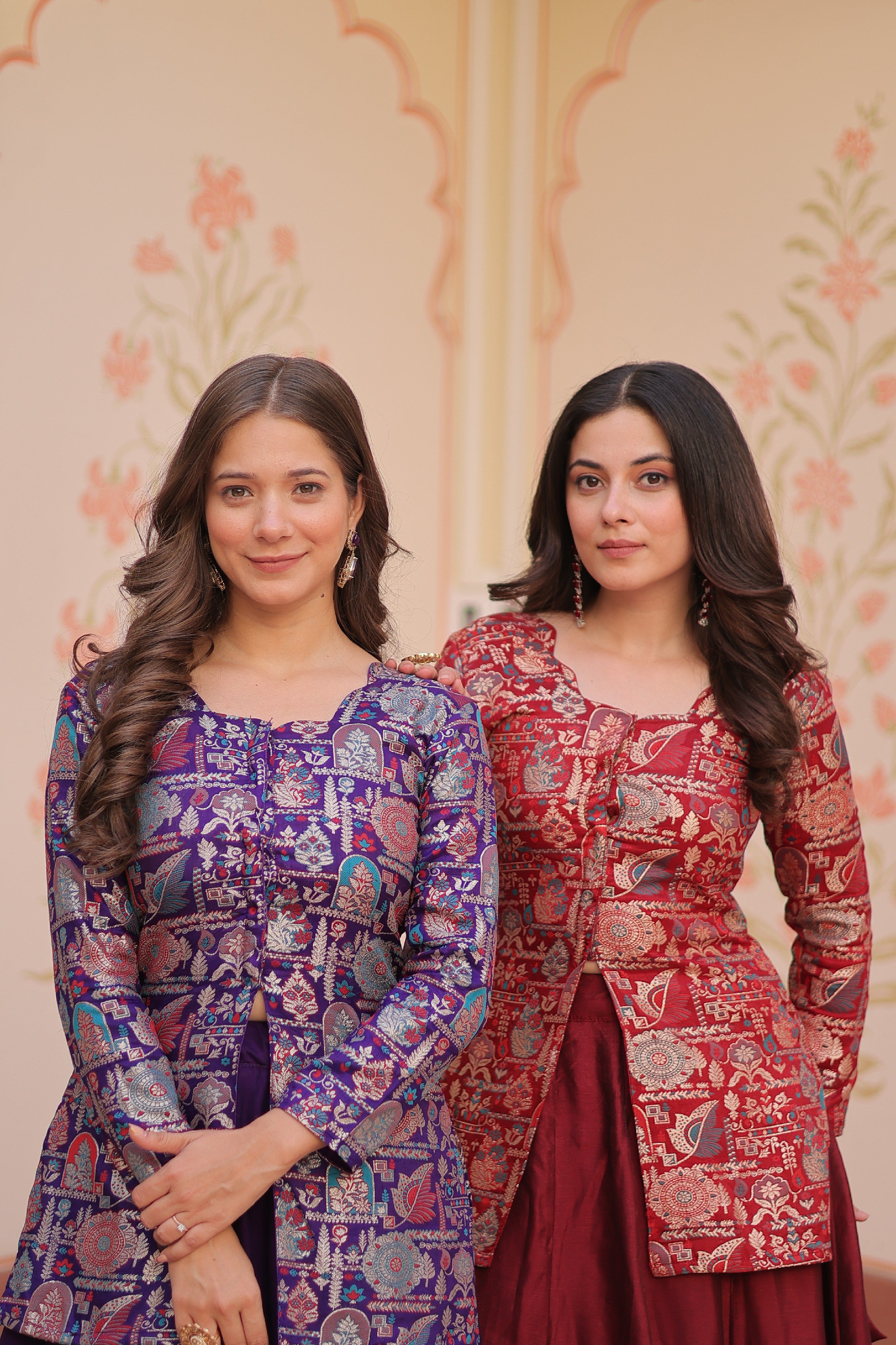 Silk Zari Weaving Bridesmaids Lehenga With Jacket
