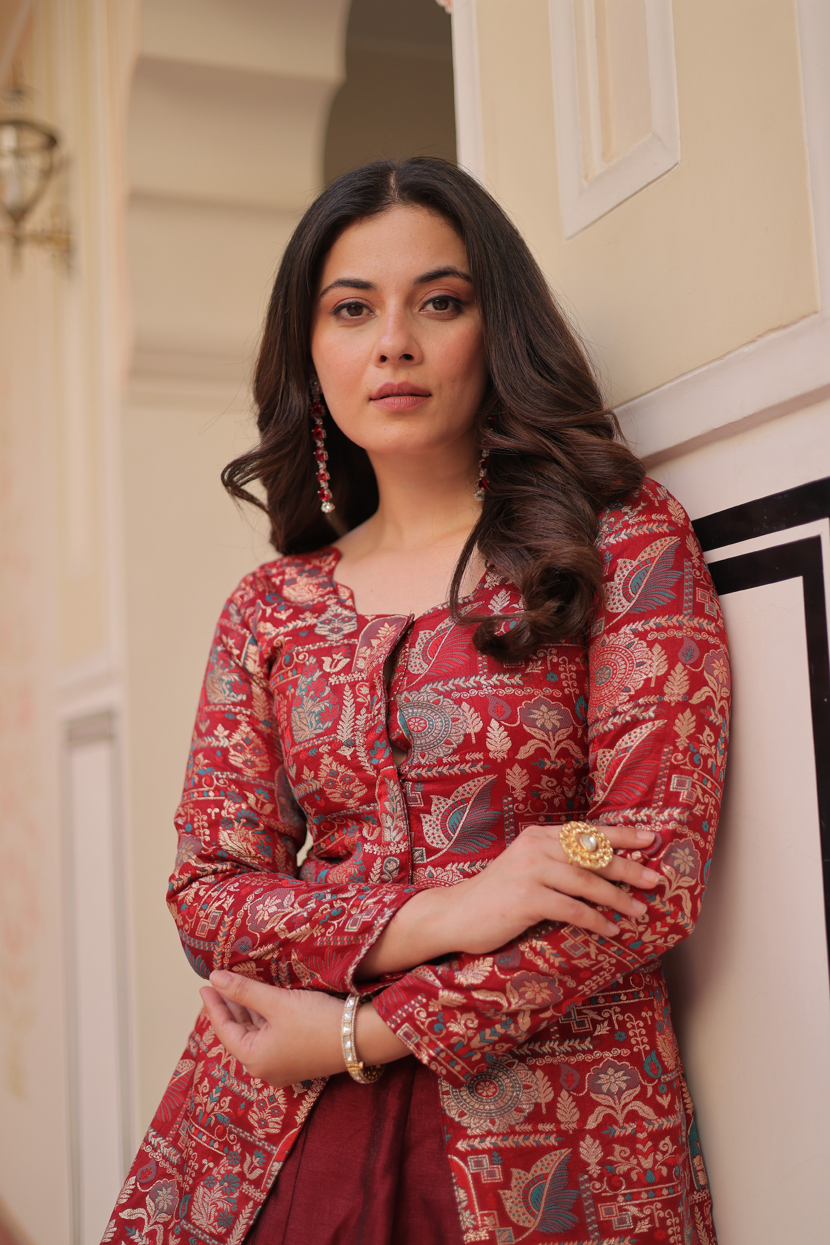 Silk Zari Weaving Bridesmaids Lehenga With Jacket