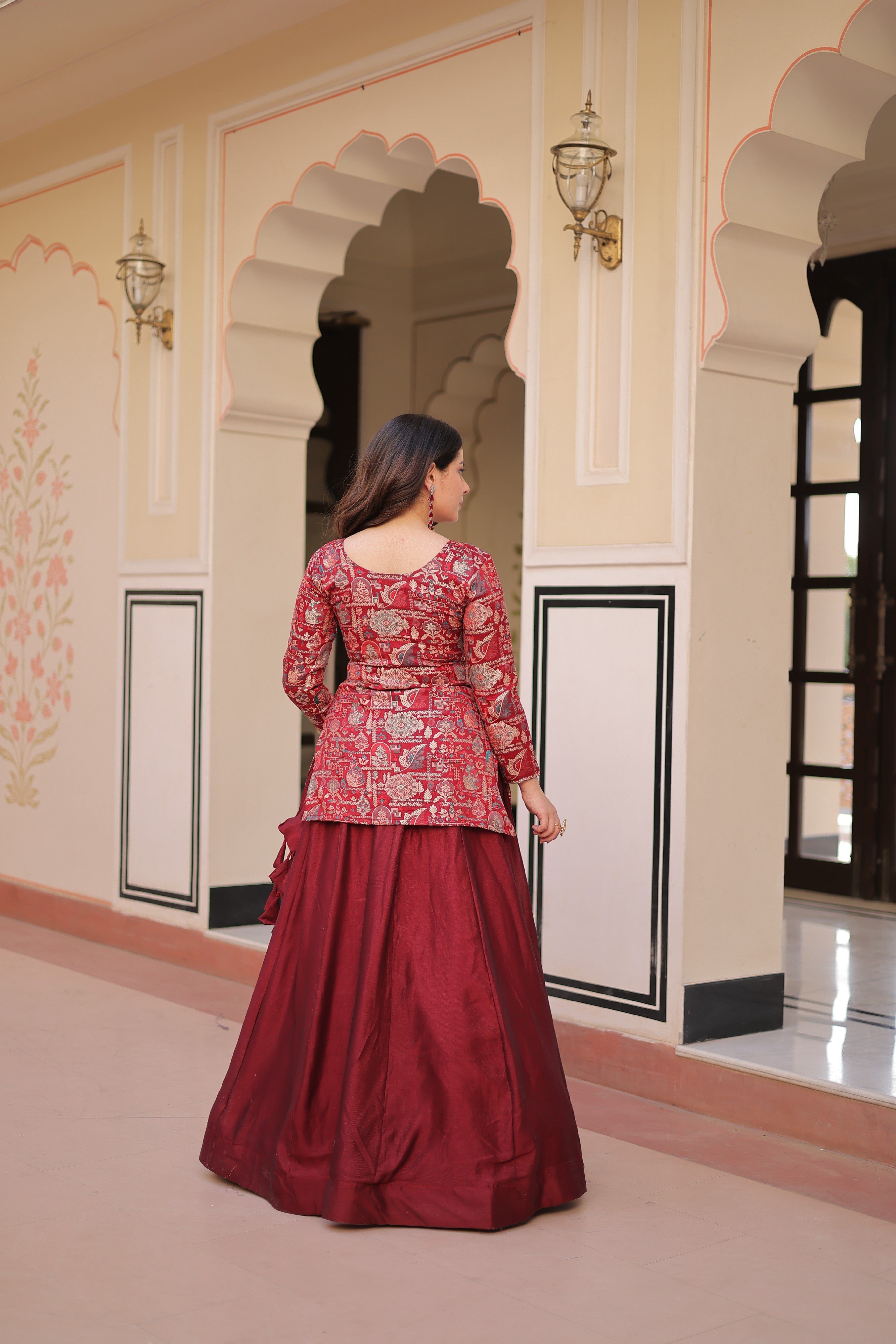 Silk Zari Weaving Bridesmaids Lehenga With Jacket
