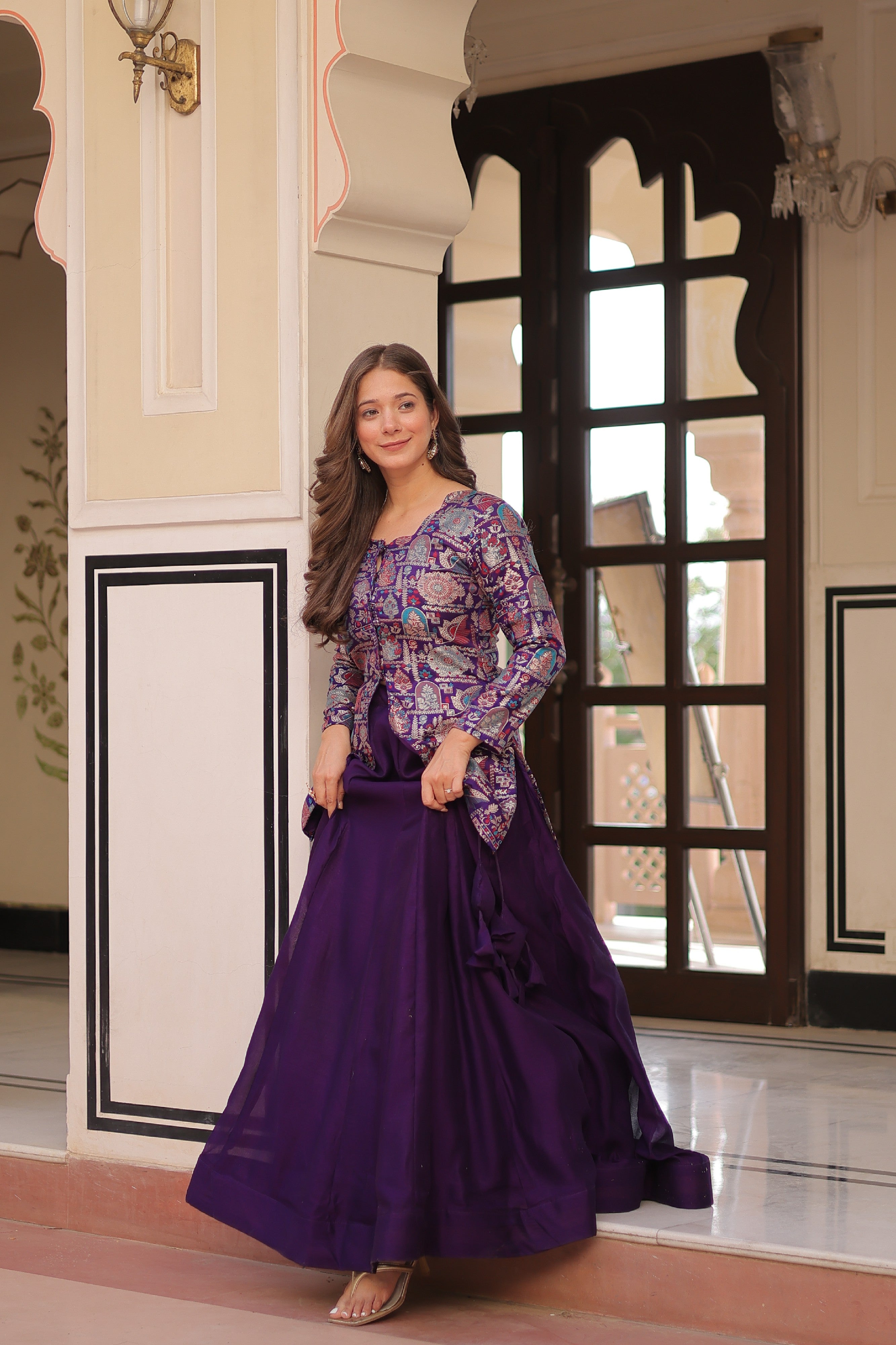 Silk Zari Weaving Bridesmaids Lehenga With Jacket