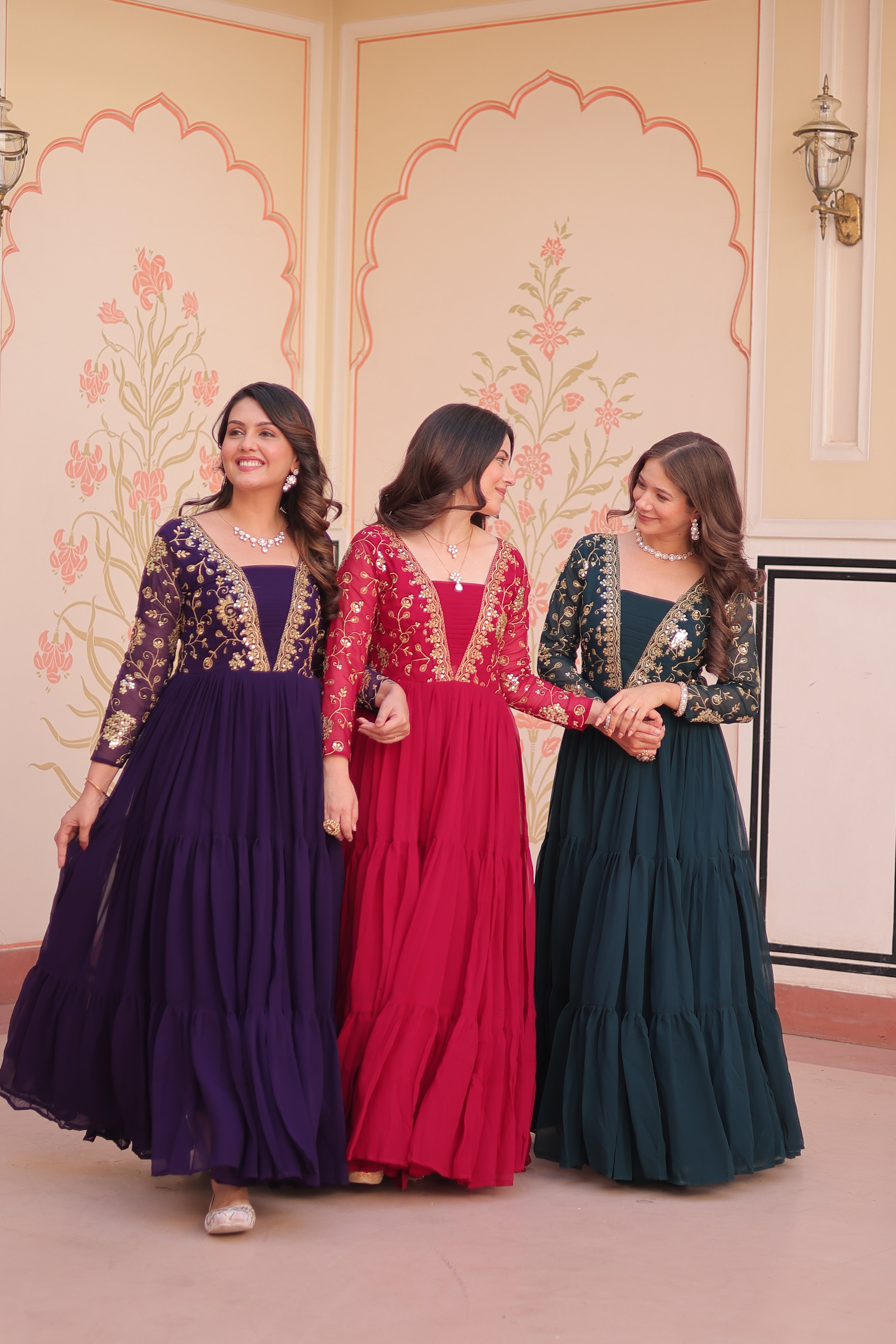 Georgette Embroidered Party Wear Anarkali Gown for Women