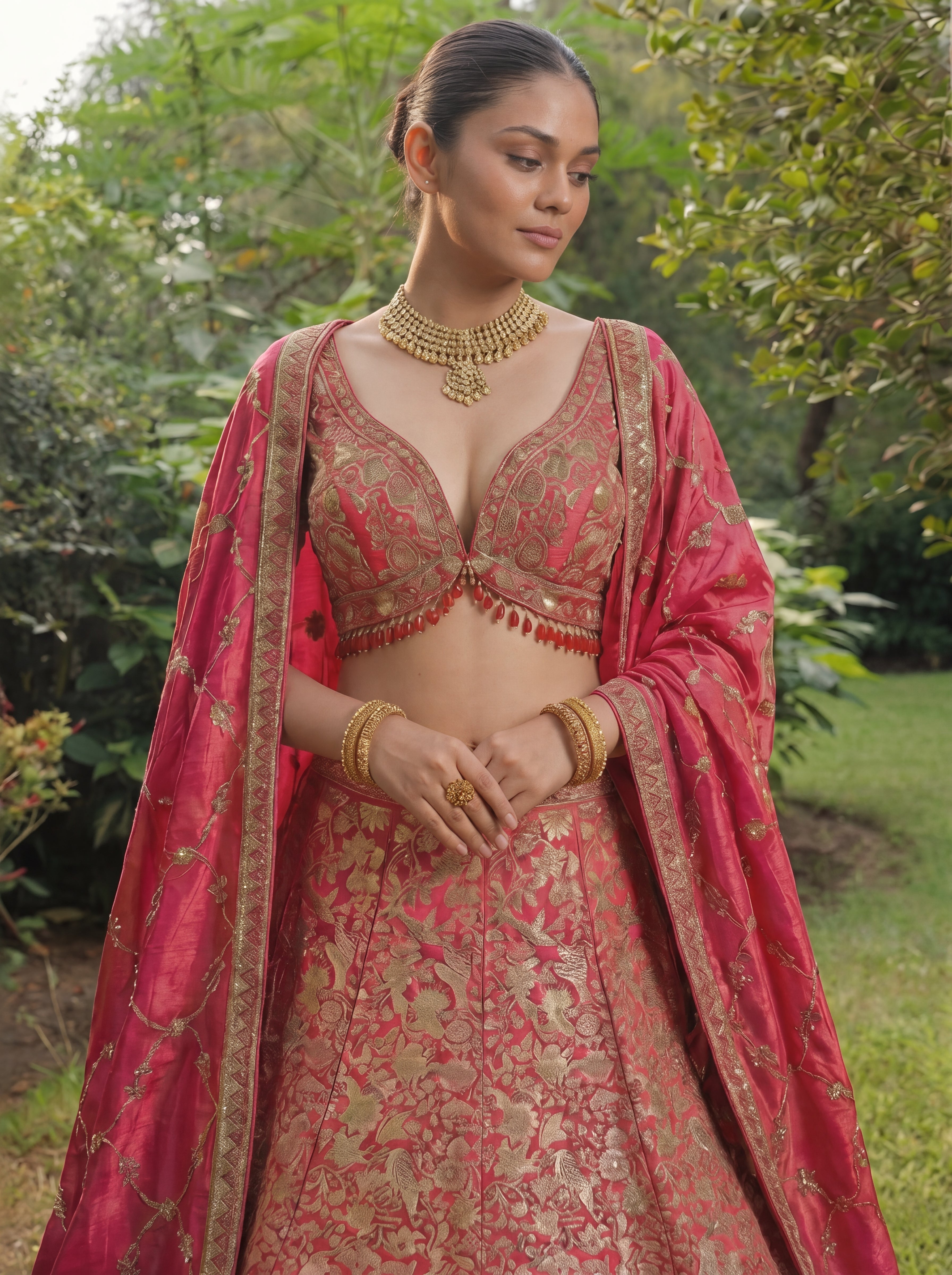 Ice Blue Viscose Jacquard Weaving Wedding Lehenga Choli Set