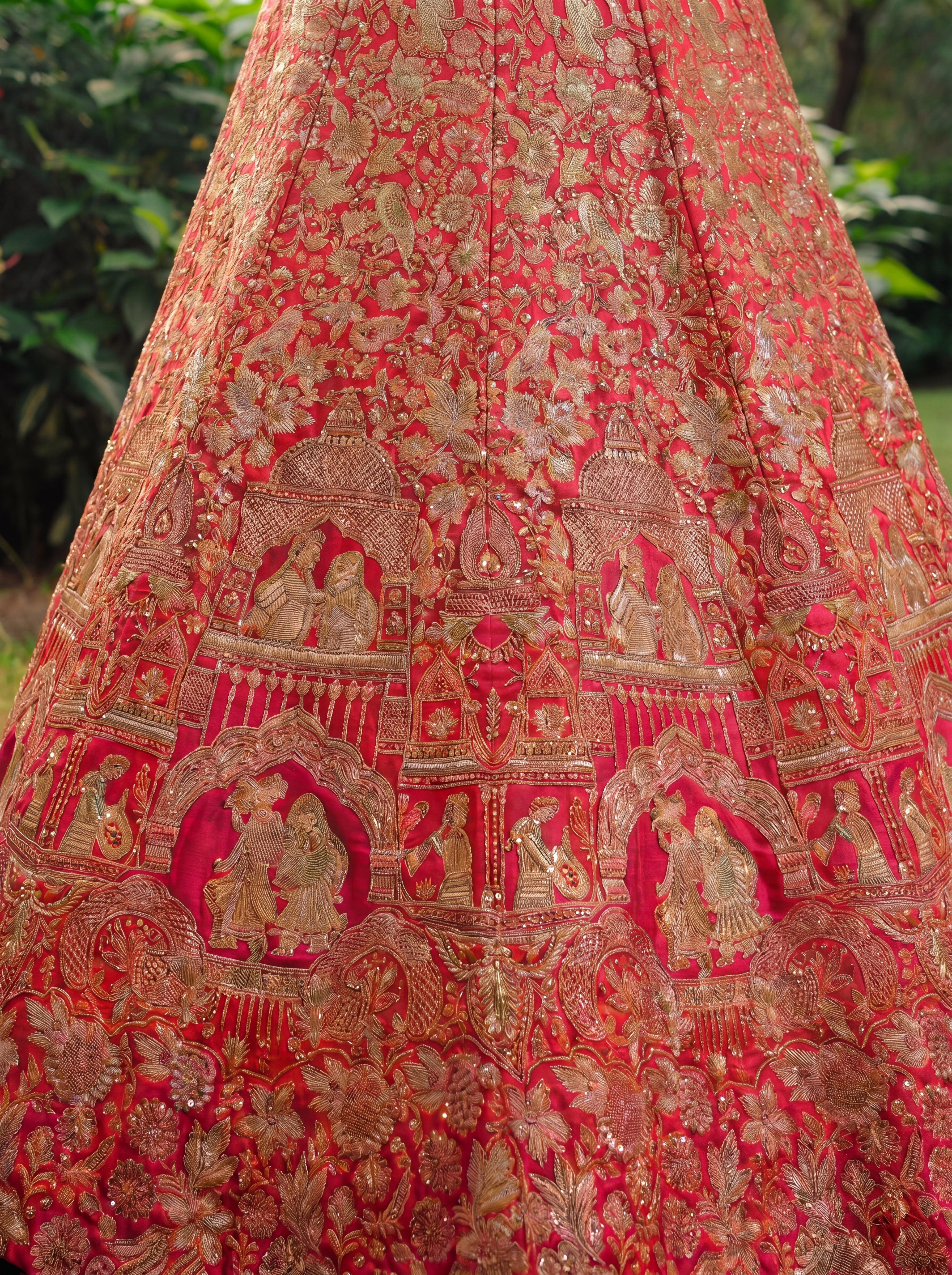 Ice Blue Viscose Jacquard Weaving Wedding Lehenga Choli Set