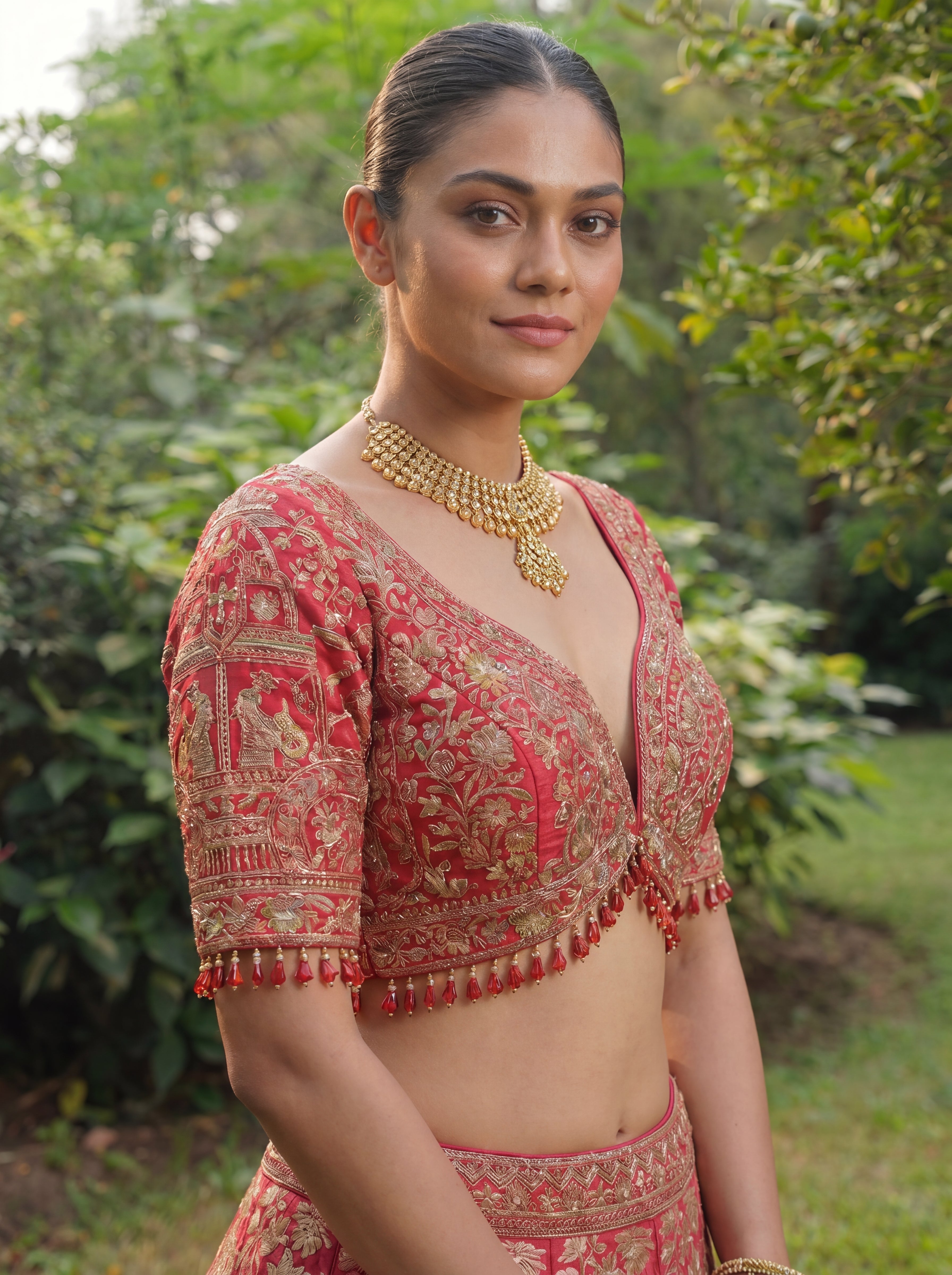 Ice Blue Viscose Jacquard Weaving Wedding Lehenga Choli Set