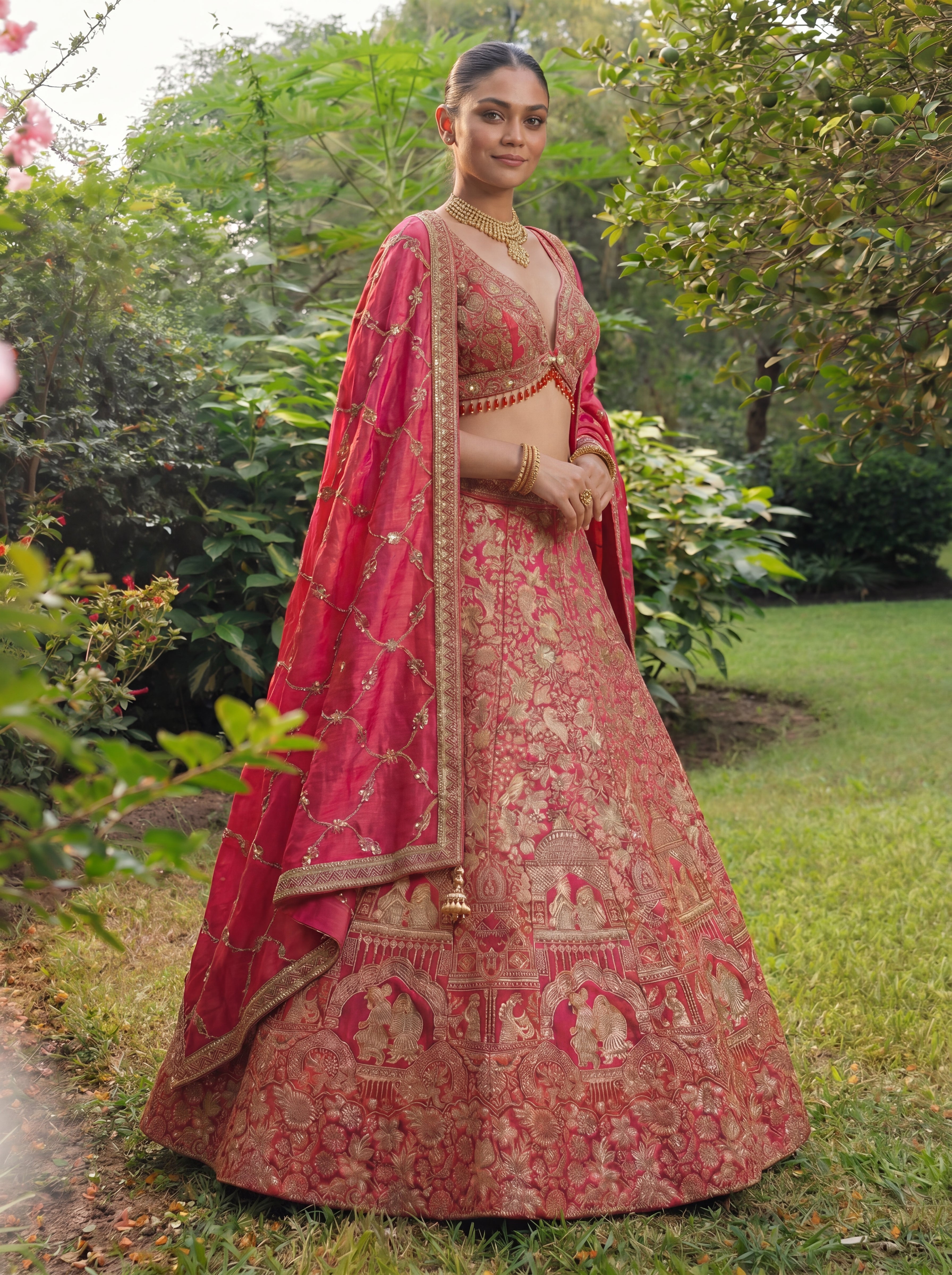 Ice Blue Viscose Jacquard Weaving Wedding Lehenga Choli Set