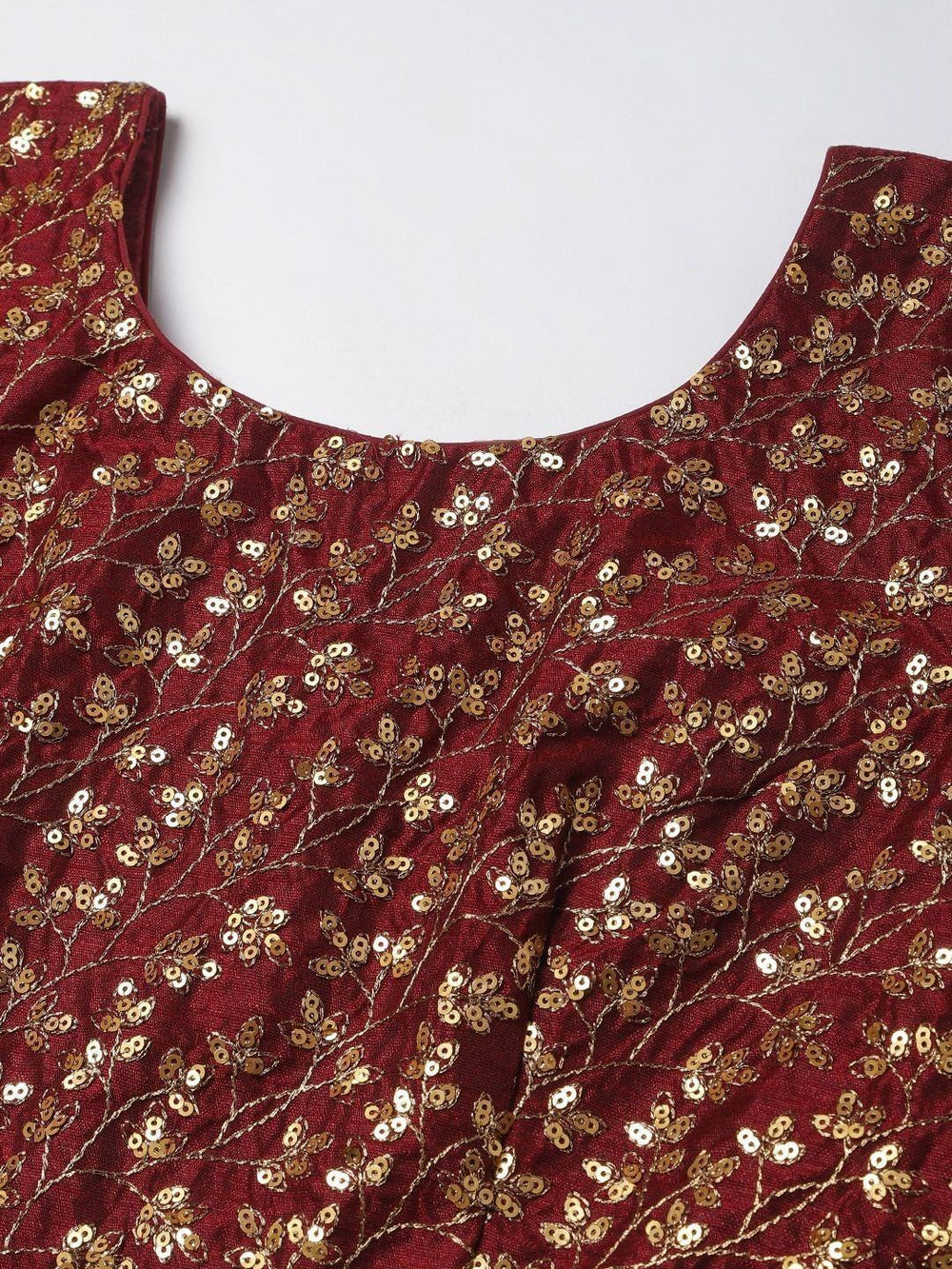 Raw silk bridal lehenga choli with sequins zari thread embroidery work for wedding reception