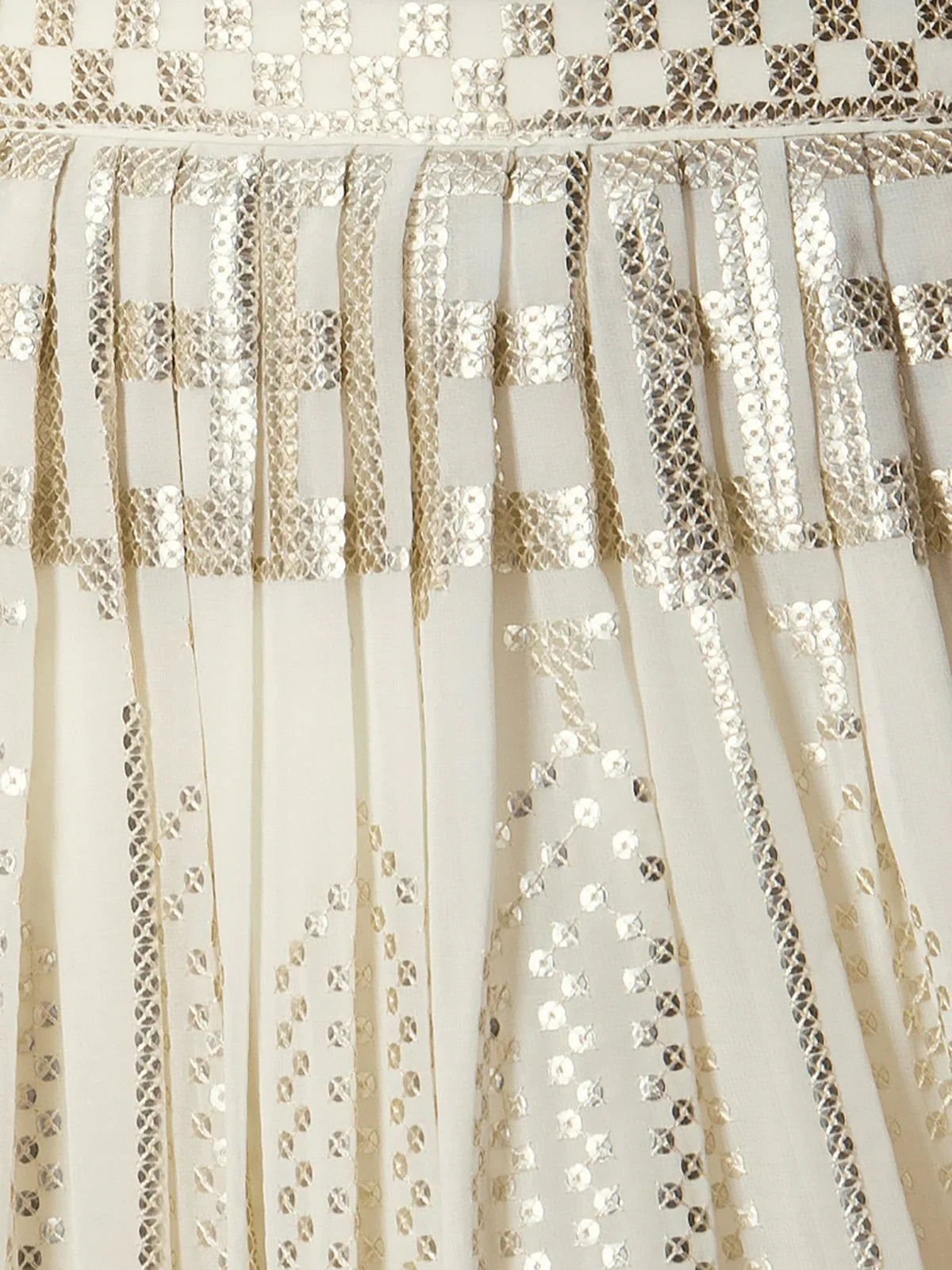 White Sequins Georgette Event Wear Lehenga Choli with Dupatta