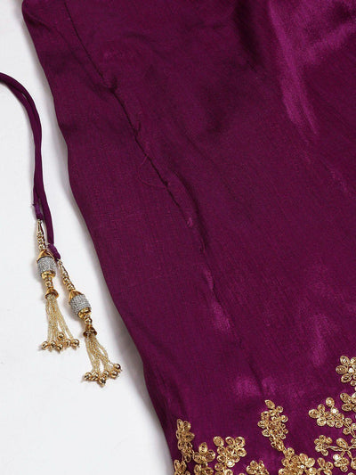 Purple & Pink Event Wear Lehenga Choli with Dupatta for Ladies