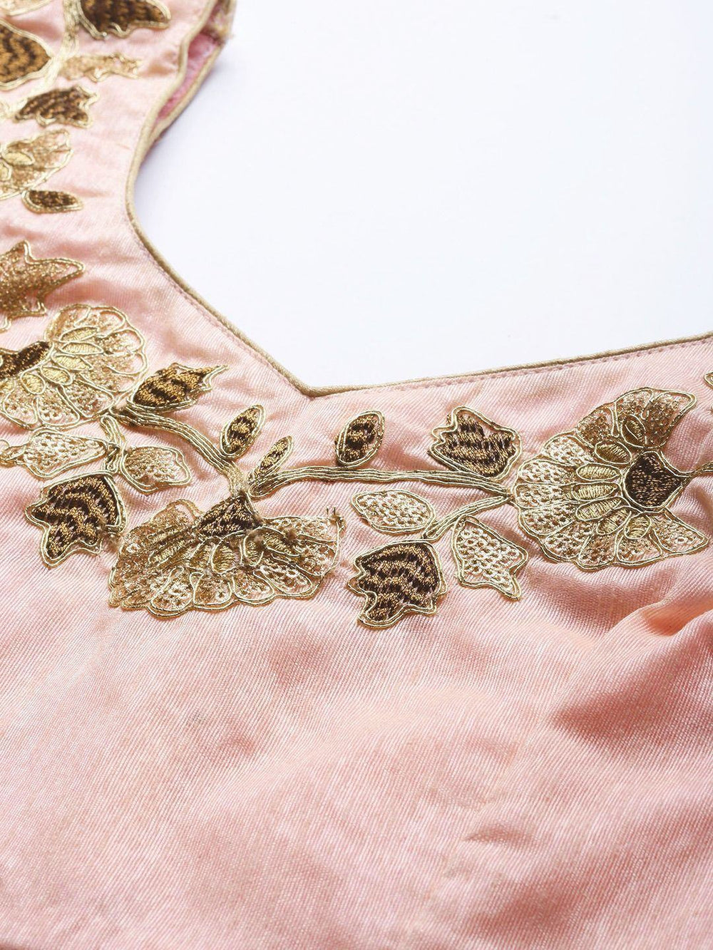 Raw silk lehenga choli with thread embroidery and dori work for wedding and party occasions