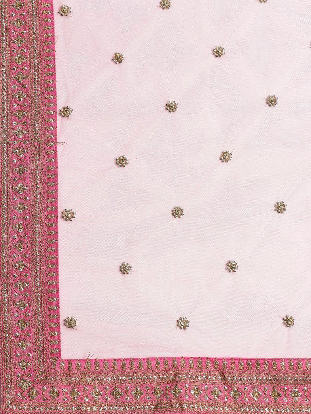 Embroidered silk lehenga choli with zari and sequins work for wedding and reception