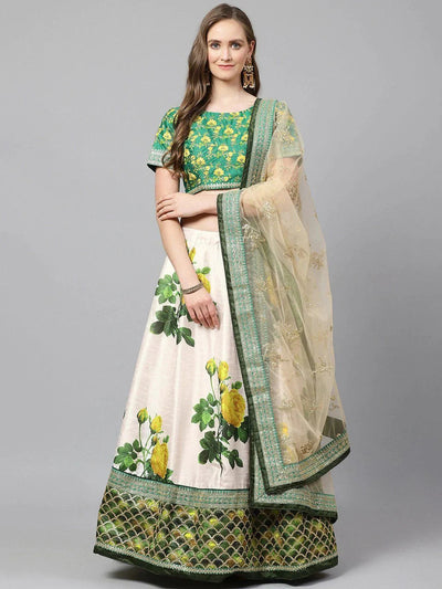 Art silk lehenga choli with embroidery and sequins work for wedding occasions
