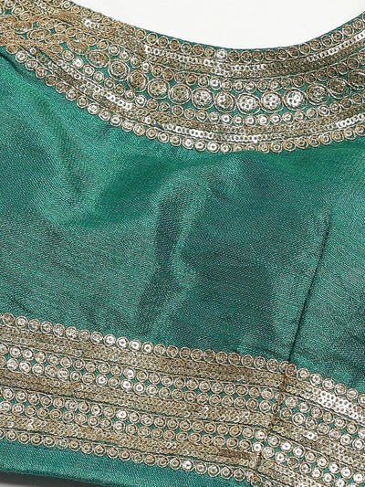 Art silk lehenga choli with embroidery sequin zari work for wedding and party wear