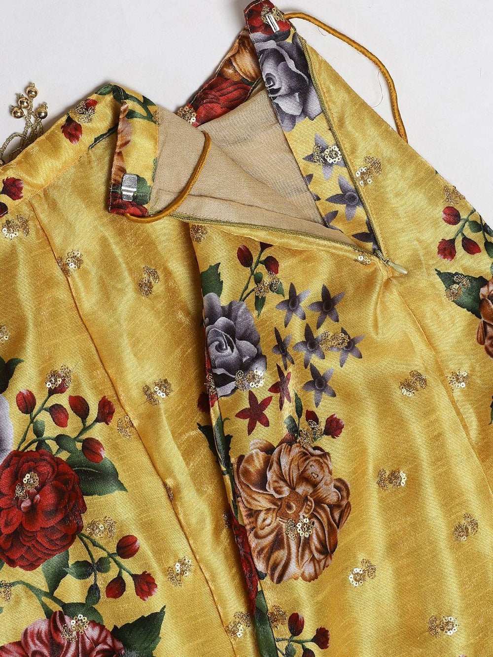 digital printed silk lehenga choli with dupatta for wedding and engagement wear